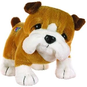 Ganz Webkinz BullDog Puppy Plush Brown Stuffed Animal Baby Soft Cute Collect Tan